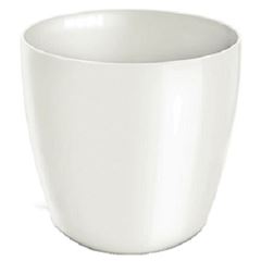 Cachepô Plástico 10x8cm Elegante Redondo Branco NUTRIPLAN / REF. 6101701-02