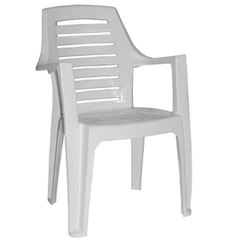 Cadeira Plástica Marbella Branca - Ref.F880000 - GARDENLIFE