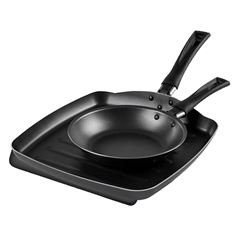 Conjunto de Grill e Frigideira 2 Peças Garlic Grafite BRINOX / REF. 7000/303