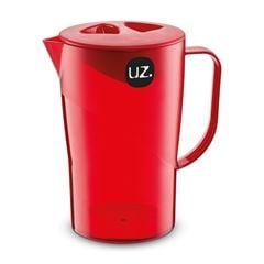 Jarra Plástica 2 Litros com Tampa Vermelho Translucido - Ref.UZ109-VM - UZ