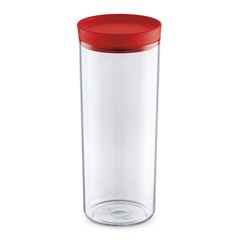 Porta Mantimentos de Plástico 2,5L Transparente com Tampa Vermelha - Ref.UZ311-VM - UZ 