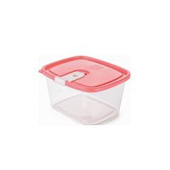 Pote Plástico 1,2 Litros Trio Quadrado Alto Branco/Laranja - Ref.005998 - PLASUTIL