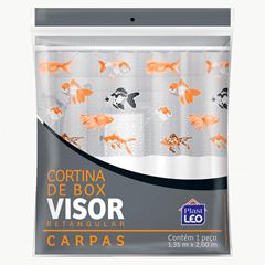 Cortina Vinil 1,35x2,00m Box 620-D peixes Retangular