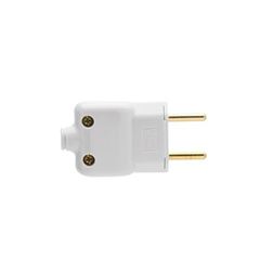 Plug Prensa Cabo 2P 20A 250V Branco - Ref.14241 - ILUMI