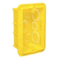 Caixa de Luz PVC 4x2 Retangular Amarela - Ref. 689034 - PIAL