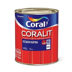 Tinta Esmalte Sintético Brilhante Coralit Secagem Rápida 900ML Vermelho Goya CORAL/ REF. 5202957