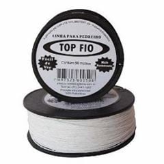 Fio de Nylon Pedreiro 0,9mm x 50m Trançada Branca TOPFIO / REF.6