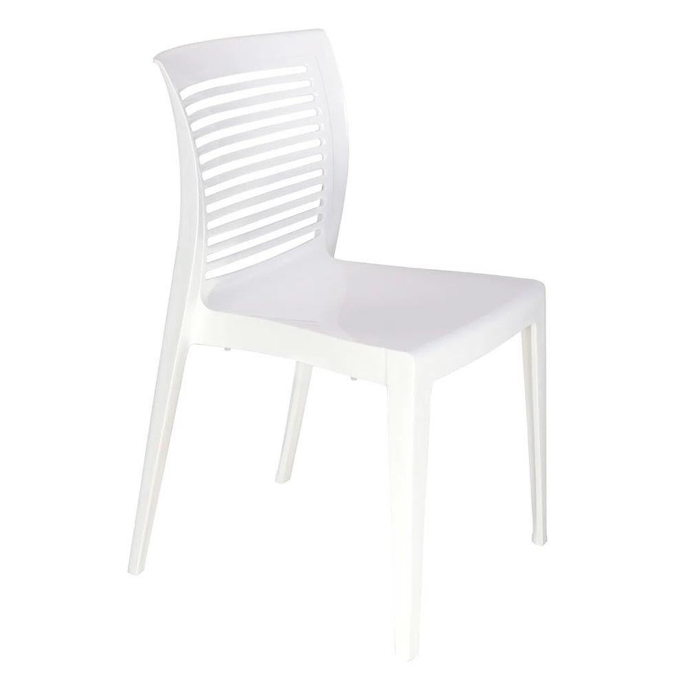 Cadeira Plastica Victoria Branca Encosto Horizontal - Ref. 92041/010 - TRAMONTINA