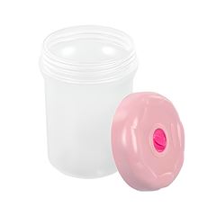 Pote Hermético Roscado de Plástico 1L Transparente e Rosa SANREMO / REF. 441