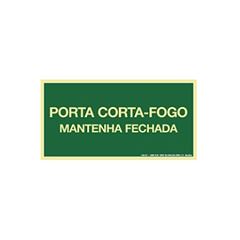 Placa PVC 15x20cm Porta Corta Fogo Mantenha Fechada - Ref. 315AN - SINALIZE