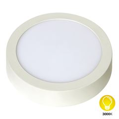 Painel Led de Sobrepor Redondo 12W Bivolt 3000K Branco DILUX / REF. DI48542