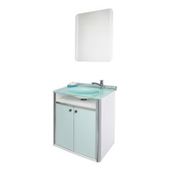 Gabinete Banheiro com Espelho Suspenso Cris-Classic 62,5 x 63cm Branco CRISMETAL / REF. 931-8