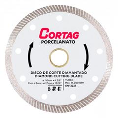 Disco Diamantado 110x20mm Turbo para Porcelanato CORTAG / REF. 60863