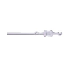 Porta Cortina 2,50m em Aço Kit Simples Encaixe Branco - Ref.381004-250 - IMPERIAL ARTES