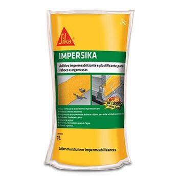 Aditivo Impermeabilizante e plastificante 1 Litro Argamassa/Chap Impersika - Ref. 474099 - SIKA