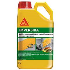 Aditivo Impermeabilizante e Plastificante 3L Argamassa/Chap IMPERSIKA - Ref. 438262 - SIKA