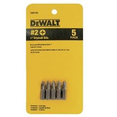 Ponta em Aço Cartela com 5 Peças Diamantado Número 2 Drywall Bit Tip - Ref. DW2105  Z - DEWALT