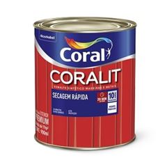 Tinta Esmalte Brilhante 900ml Coralit Secagem Rápida Amarelo Trator CORAL / REF. 5300409