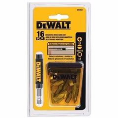 Kit de Ponta para Parafusar com Guia Magnética com 16 peças - Ref. DW2053 - DEWALT