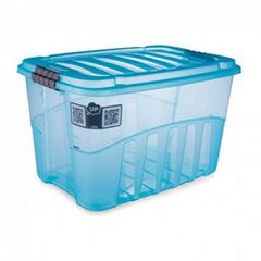 Caixa Plástica Alta 56 Litros Gran Box Azul - Ref.009070 - PLASUTIL