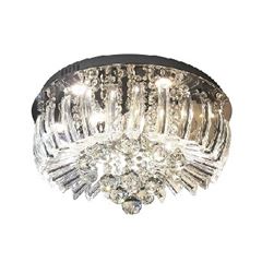 Plafon Led Acrílico e Cristal 24w 45cm Gretta 6500K - Ref. 149410010 - STARTEC