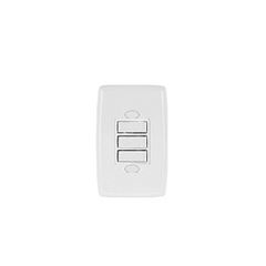 Interruptor 4x2 3 Teclas Simples Safira Branco - Ref. 2219 - ILUMI