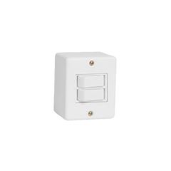 Interruptor Sistema X 2 Teclas Simples 10A Branco - Ref.6318 - ILUMI