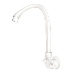 Torneira para Cozinha ABS de Parede Bica Alta Móvel Linea Branca TIGRE / REF. 300000669