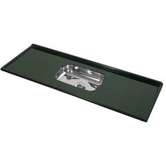 Balcão Sintético para Cozinha em Inox 120x54 Cuba Simples Verde Romano - Ref. PI124VR - DECORALITA