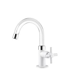 Torneira para Lavatório em ABS de Mesa Bica Alta Fienza Cristal e Cromado - Ref. 1170009 - VIQUA