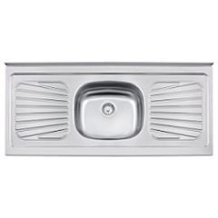 Balcão Inox 120x52x13 1Cuba Retangular Escorredor - Ref.93041526 - TRAMONTINA