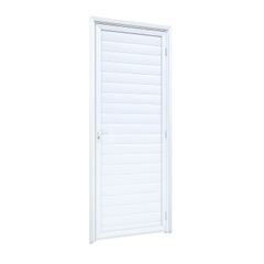 Porta de Alumínio com Maçaneta Lado Esquerdo 85x215cm Branco - Ref.9187.1 - LUCASA IDEALE