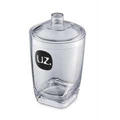 Porta Algodão Plástico Premium Transparente- Ref. UZ523-TR - UZ