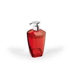 Porta Sabonete Líquido de Plástico Premium Vermelho Translucido - Ref.UZ522-VM - UZ 