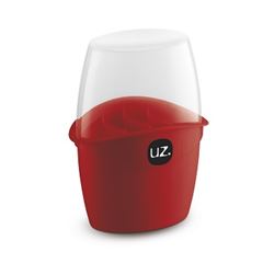 Porta Talher Plástico com Tampa Vermelho - Ref. UZ330-VM - UZ