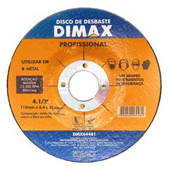 Disco Desbaste 4.1/2 Polegadas Metal DIMAX/ REF. DMX64481