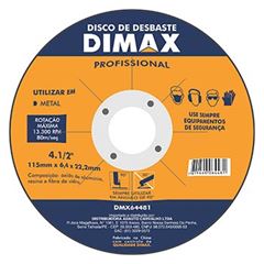 Disco de Desbaste de 4.1/2 Pol. para Metal - Ref. DMX64481 - DIMAX