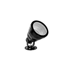 Refletor Alumínio 100w Redondo Jardim Preto E27 - Ref. RAR100P - OLIVO