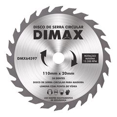 Disco Serra 24 Dentes 110mm Videa DIMAX / REF. DMX64597