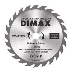 Disco Serra 24 Dentes 185mm Vídea DIMAX / REF. DMX64603