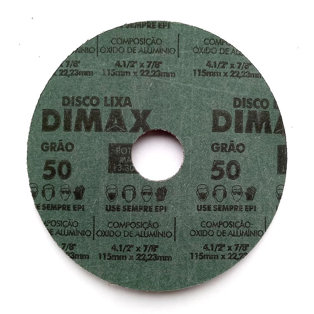 Disco Lixa Grão 50 115x22mm Aço DIMAX / REF. DMX64832
