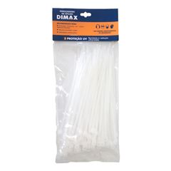 Abraçadeira de Nylon 140x3,6mm 100 Peças Branca DIMAX / REF. DMX65815