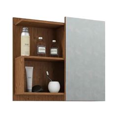 Espelhadeira MDF Lis 54 x 60cm Amêndoa MGM / REF. 9945.32