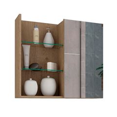 Espelhadeira Jasmin 54x60cm Carvalho MGM / REF. 9943.34