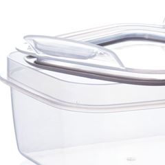 Pote de Plástico Hermético 550ml Transparente Trava Mais PLASÚTIL / REF. 007826-6373