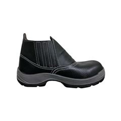Bota Couro 43 Elástico Biqueira de PVC Bidensidade Preta - Ref.453 - CABRITO DA FLORESTA