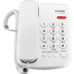 Telefone com Fio TCF 2000 com Indicação Luminosa de Chamada Branco - Ref. 42TCF200B000 - ELGIN