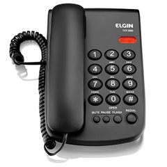 Telefone com Fio TCF 2000 com Indicação Luminosa de Chamada Preto - Ref. 42TCF2000000 - ELGIN