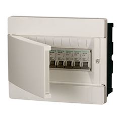 Quadro de Distribuição em ABS Embutir para 9 Disjuntores DIN ou 6 Disjuntores Nema Vision Branco ELETROMAR / REF. VD09P