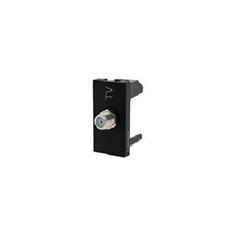 Tomada Módulo Plus+ para Antena de TV Cabo Coaxial Preto - Ref. 615030PT - PIAL